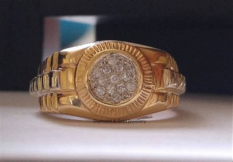 10k gold rolex ring|10K Gold Rolex Style Band Ring .